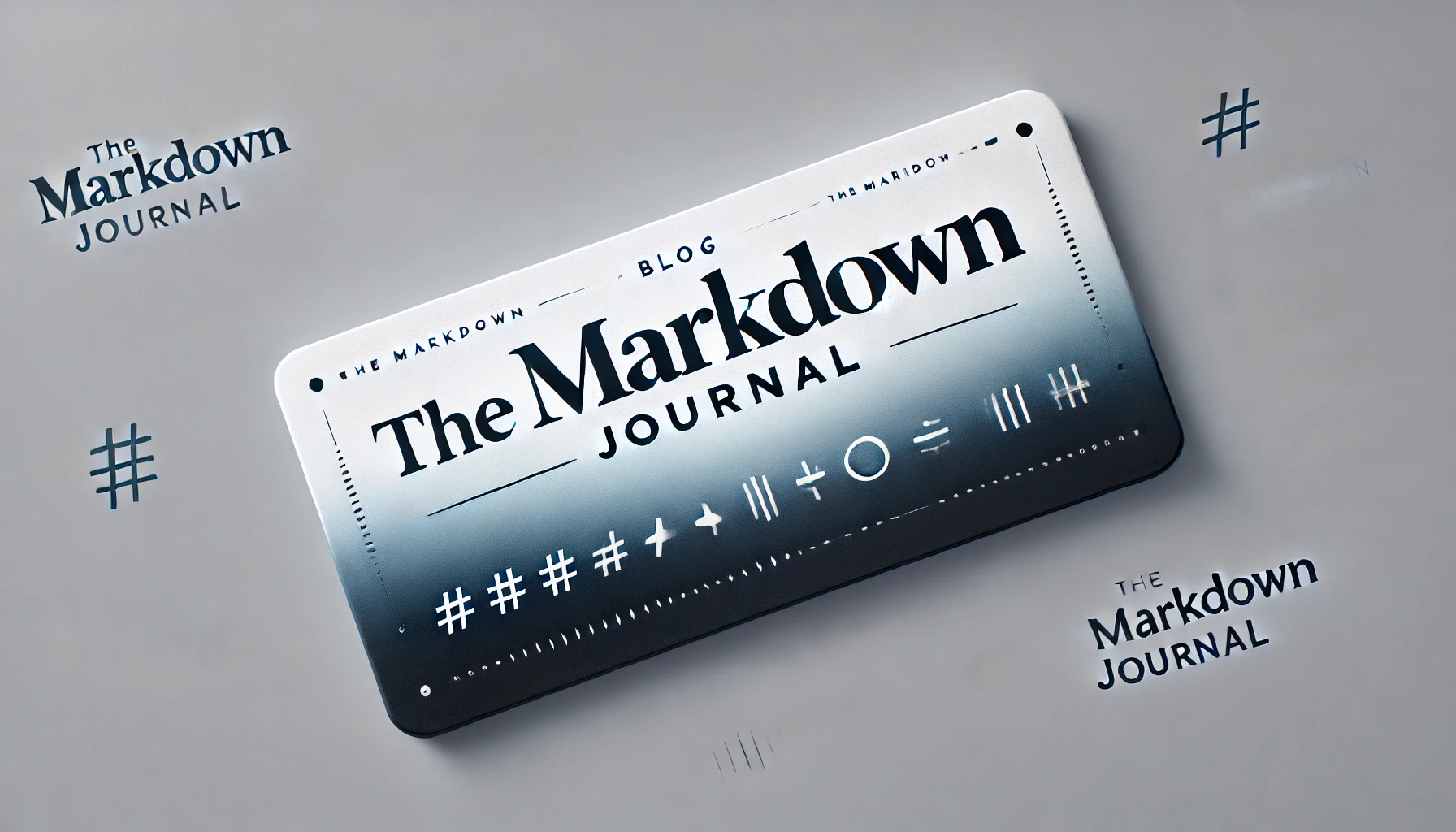 The Markdown Journal